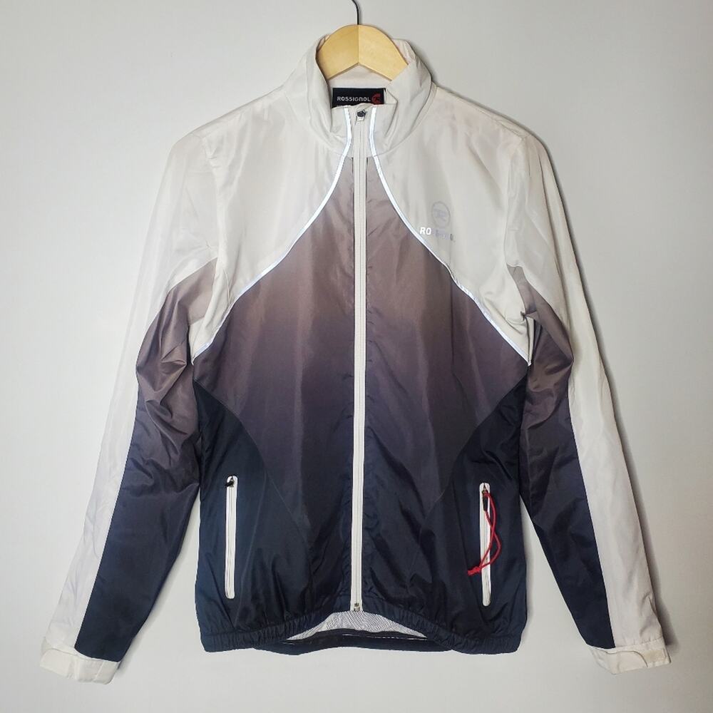 Rossignol Ombre white and Grey lightweight windbreaker jacket Size Medium